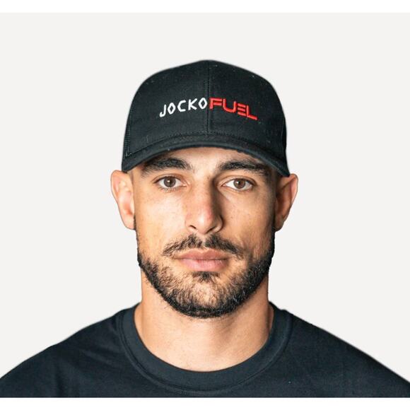 Jocko Fuel by Jocko Willink Black Logo Truckers Mesh Snapback Baseball Cap Hat - Picture 1 of 11